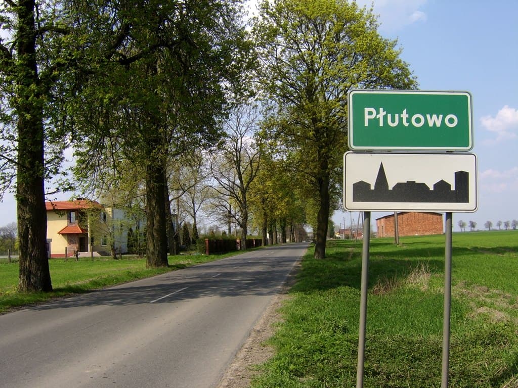 View into the village of Płutowo