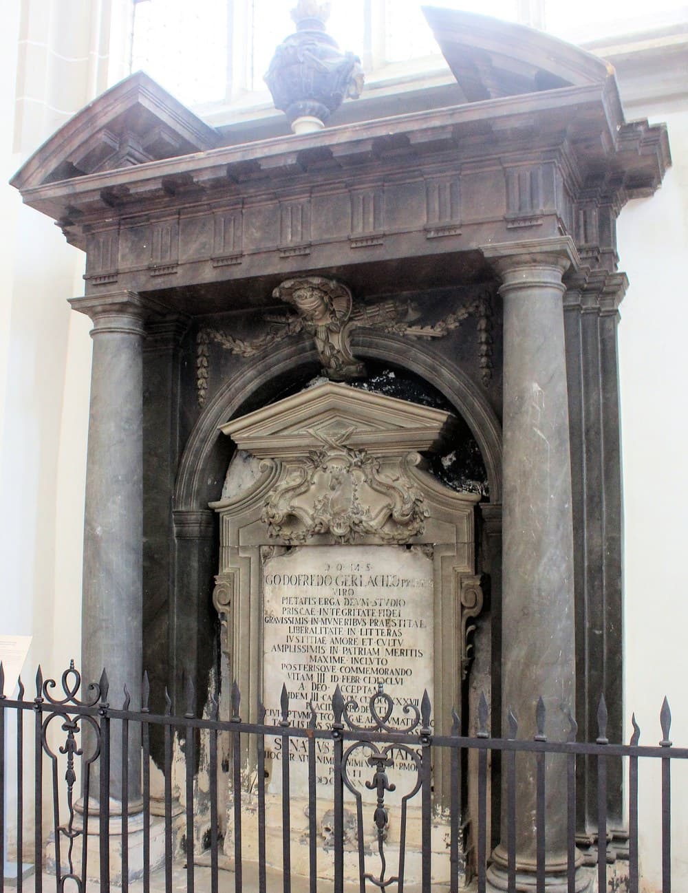 The memorial to Gottfried Gerlach in St Peter’s church at Görlitz
