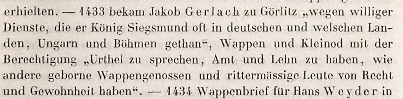 The passage on Jakob Gerlach on page 21 of Knothe’s history of the Upper Lusatian nobility